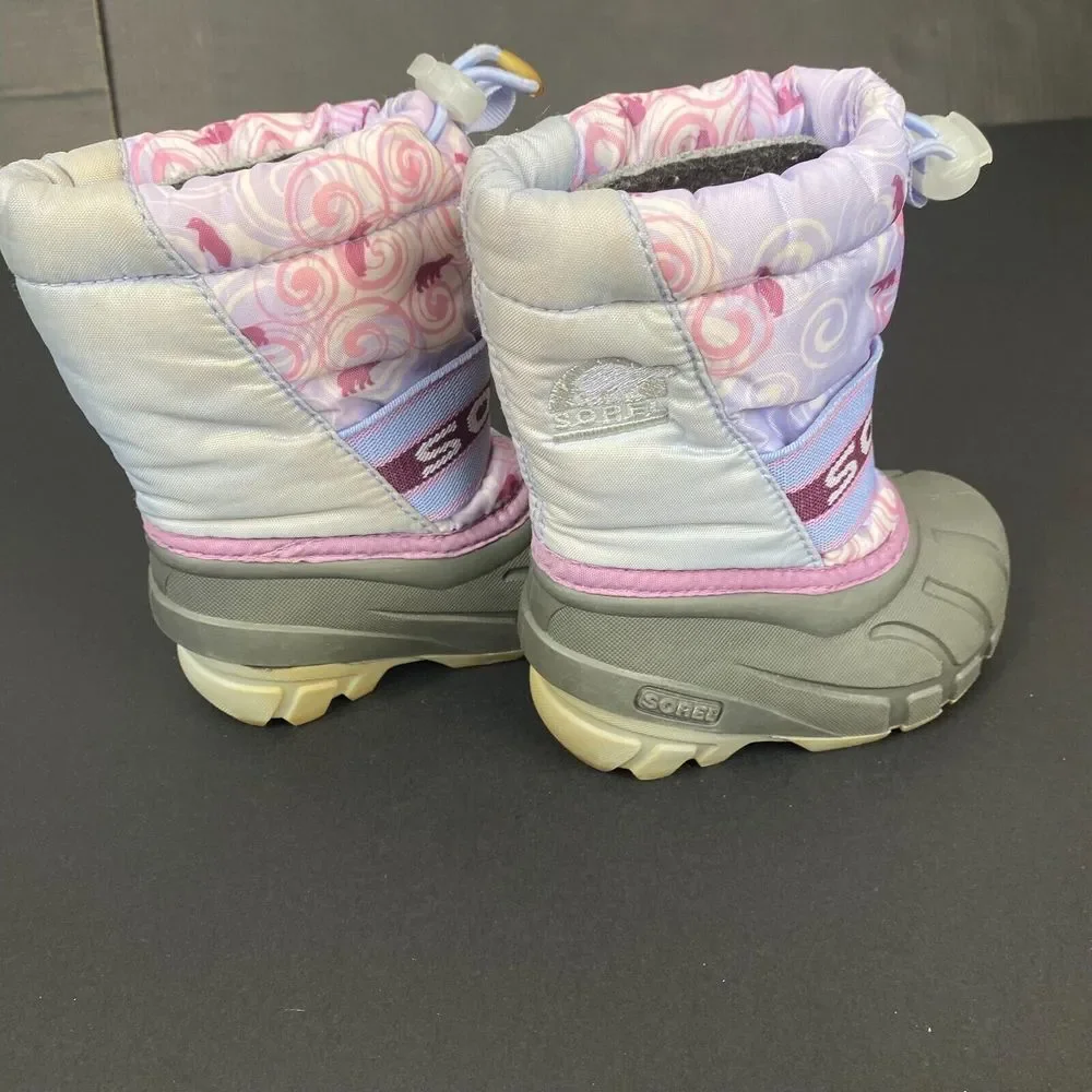 Sorel Cub Purple Lilac Insulated Pull On Snow Winter Boots Youth Shoe‎ Size 6